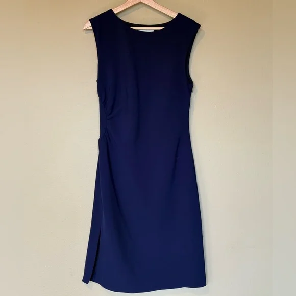 SACHIN & BABI Diana Mid Length Stretch Crepe Dress Navy NWT Size 6 - Picture 2 of 10